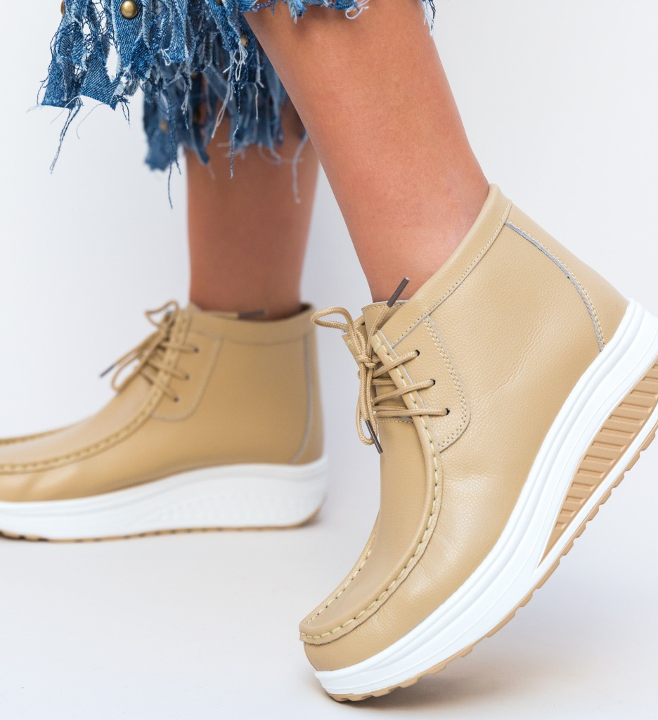 Pantofi Casual Vinto Bej | Confort & Eleganță - imagine 2
