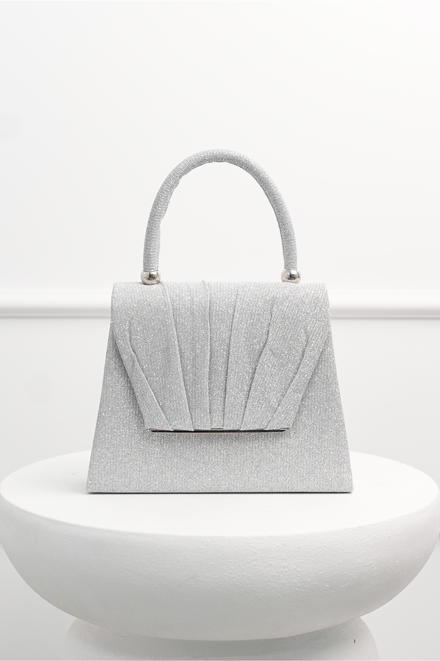 Gentuta Glitter Argintie Clutch Elegant