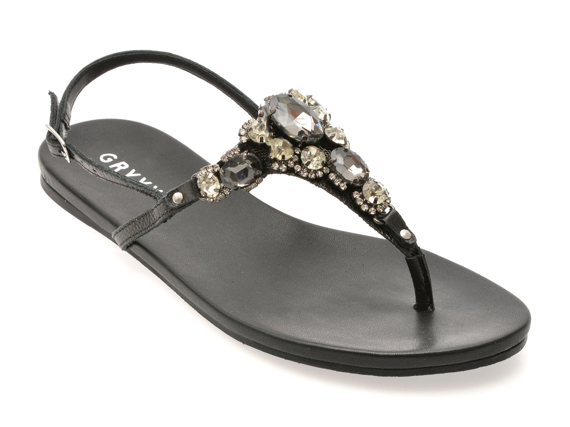 Sandale GRYXX Negre | Eleganță din Piele Naturală