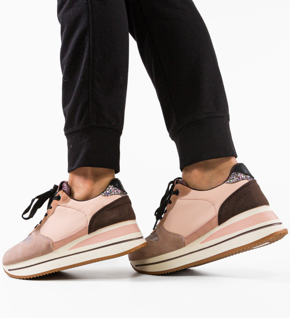 Sneakers Dama Dyonyos Roz - Confort și Stil - imagine 4