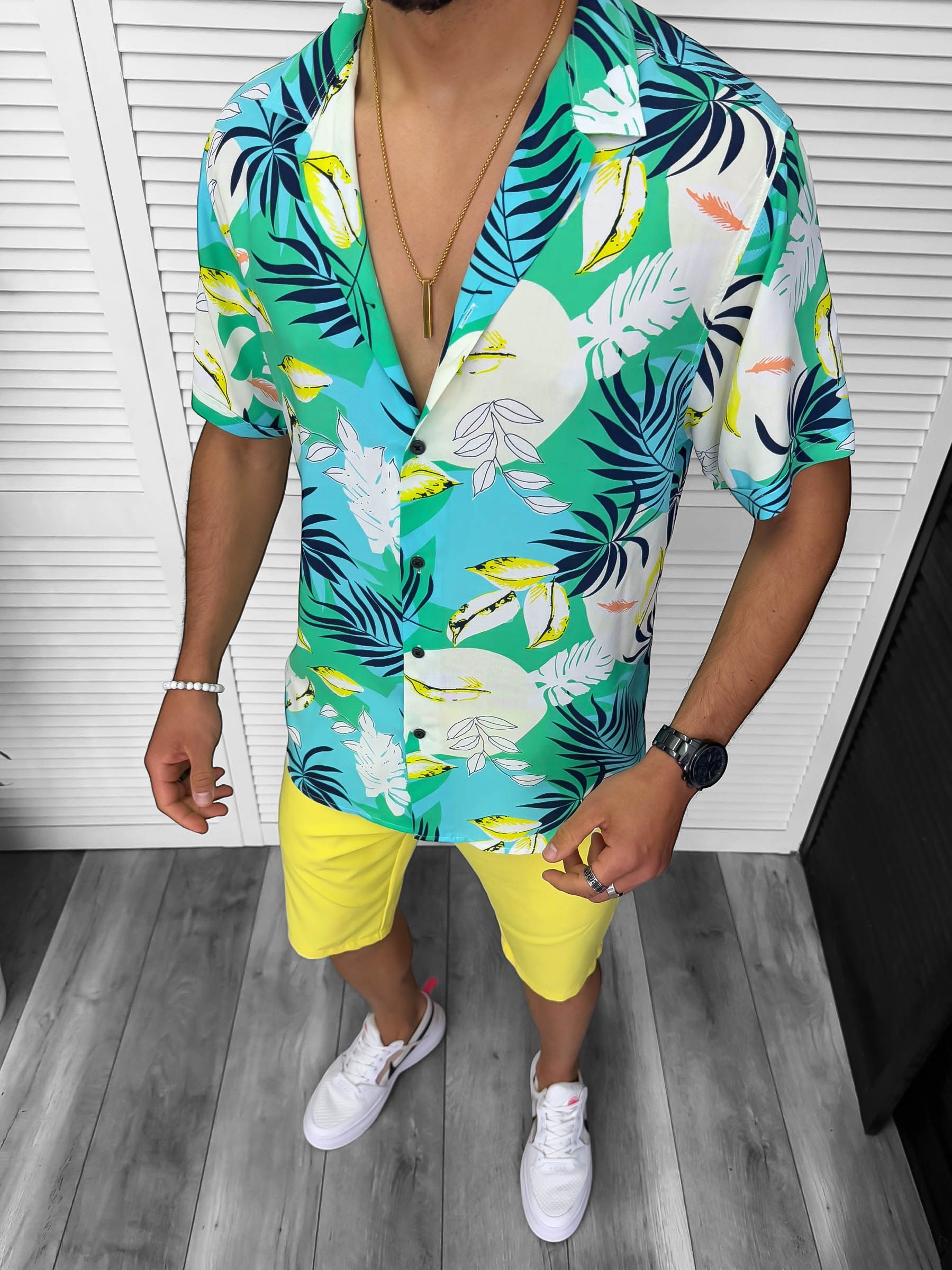 Camașă Premium Bărbați Slim Fit cu Imprimeu