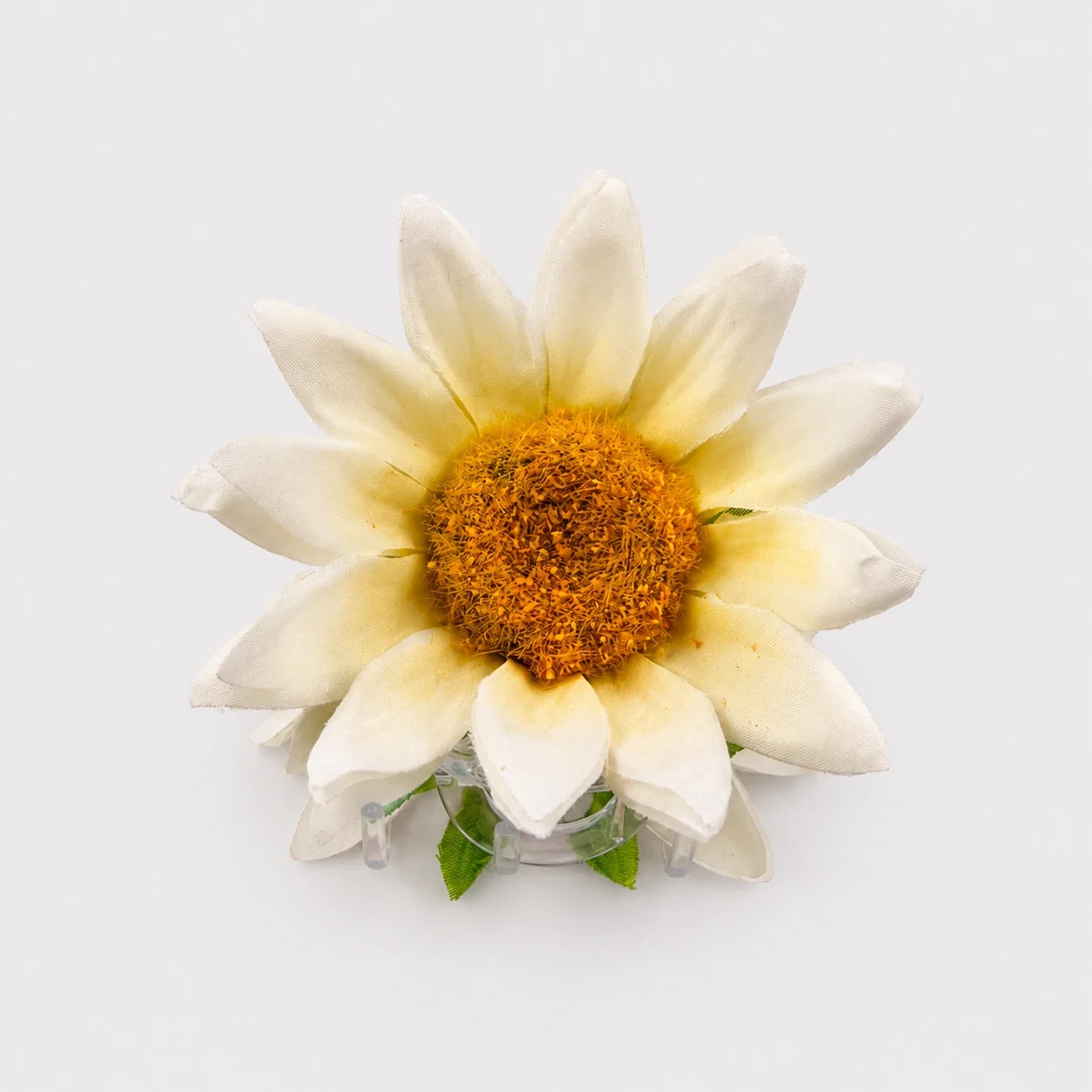 Clama de par statement cu floare tip dalie supradimensionata Alba