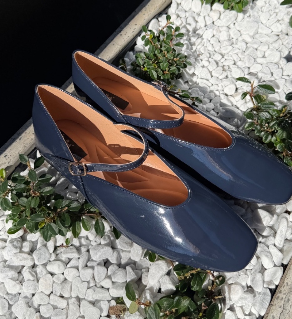 Balerini Dama Perre Bleumarin Eleganți - imagine 4