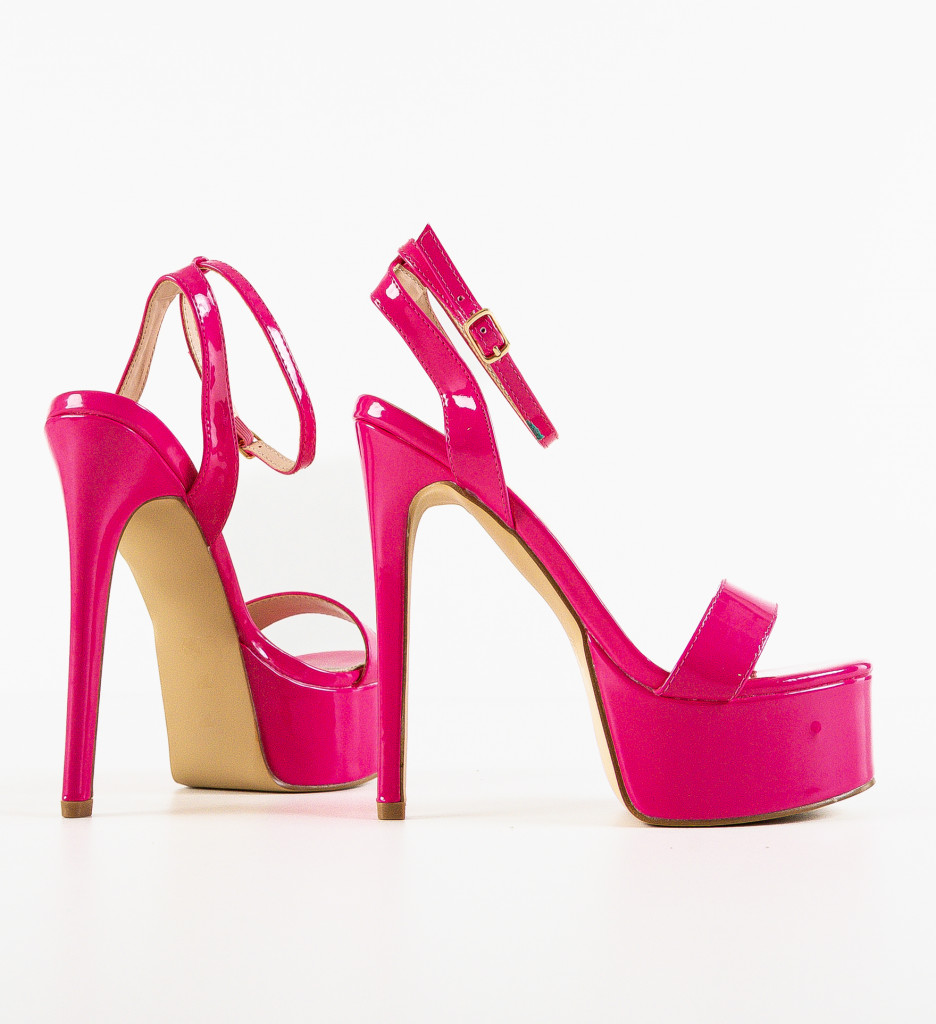 Sandale Barbys Fuchsia cu Toc Elegant - imagine 5