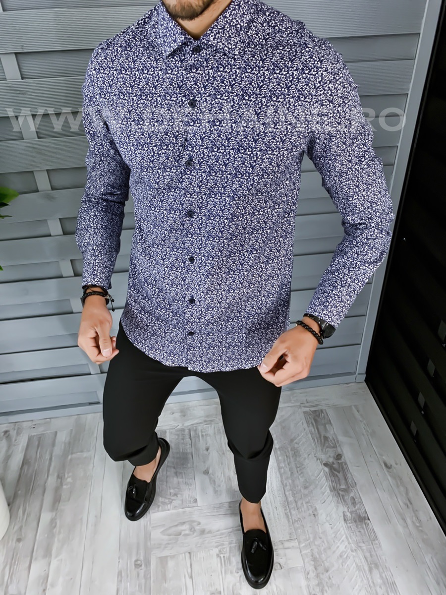 Cămăși Bărbați Slim Fit Elegante | Imprimeu
