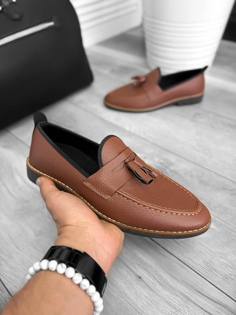 Mocasini Barbati Comozi, Piele Eco Maro