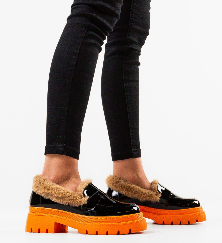 Pantofi Casual Dama Monday Negri - Confort Stilat - imagine 2