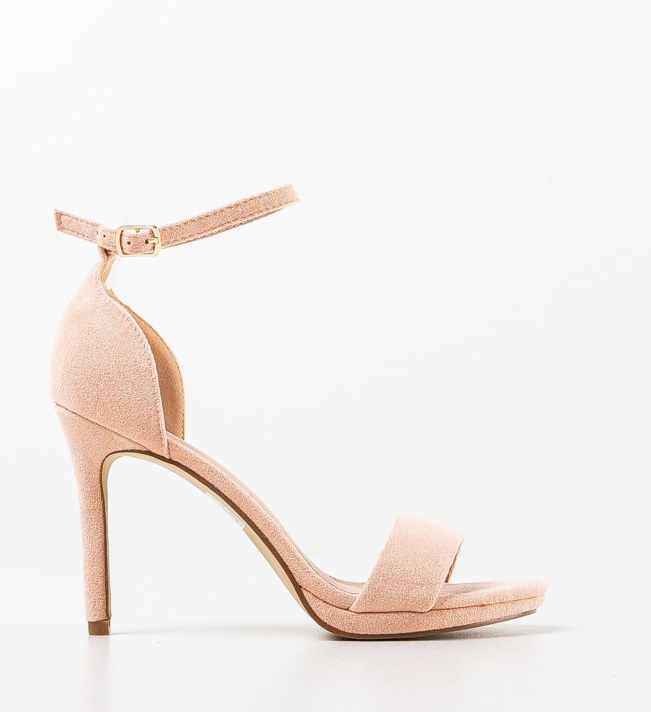 Sandale Dama Grisini Nude cu Toc Elegant - imagine 5
