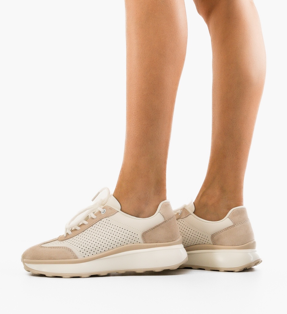 Sneakers Dama Kyunef Bej | Confort și Stil