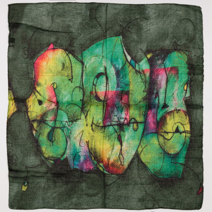 Esarfă Bambac Abstract Verde | Shopika