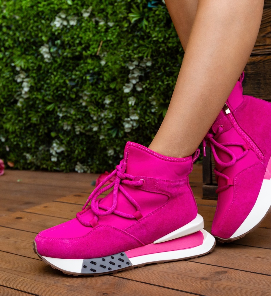 Sneakers Dama Klawan Fuchsia | Stil și Confort - imagine 2
