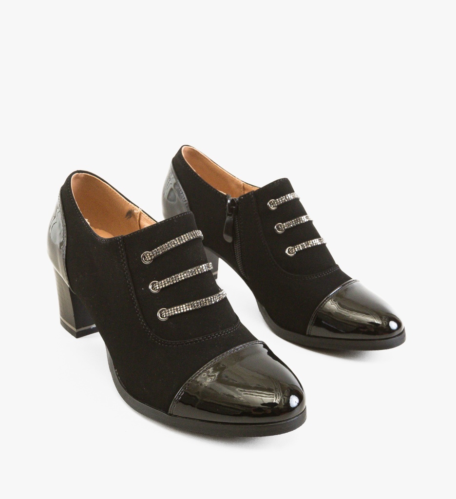 Pantofi dama Tylysh Negri eleganți cu toc - imagine 3