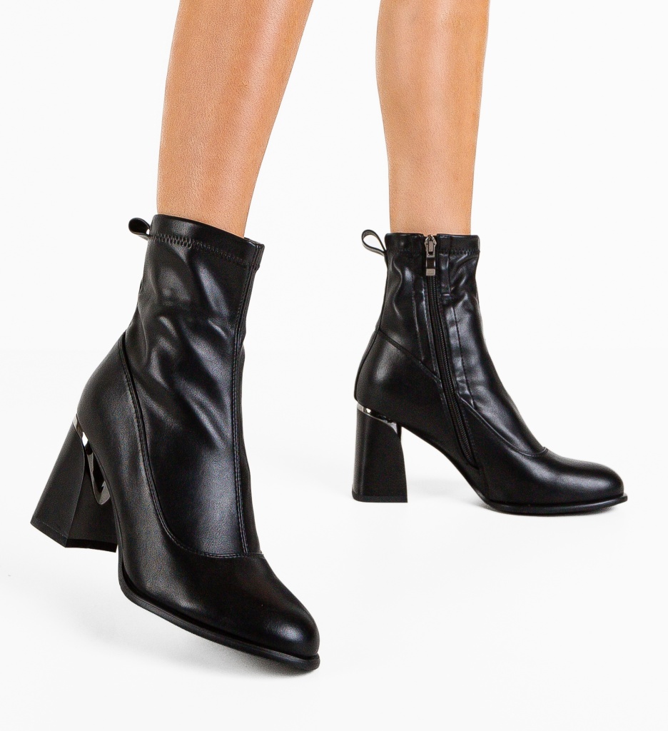 Botine Dama Kanza Negre 2 - Eleganță și Stil