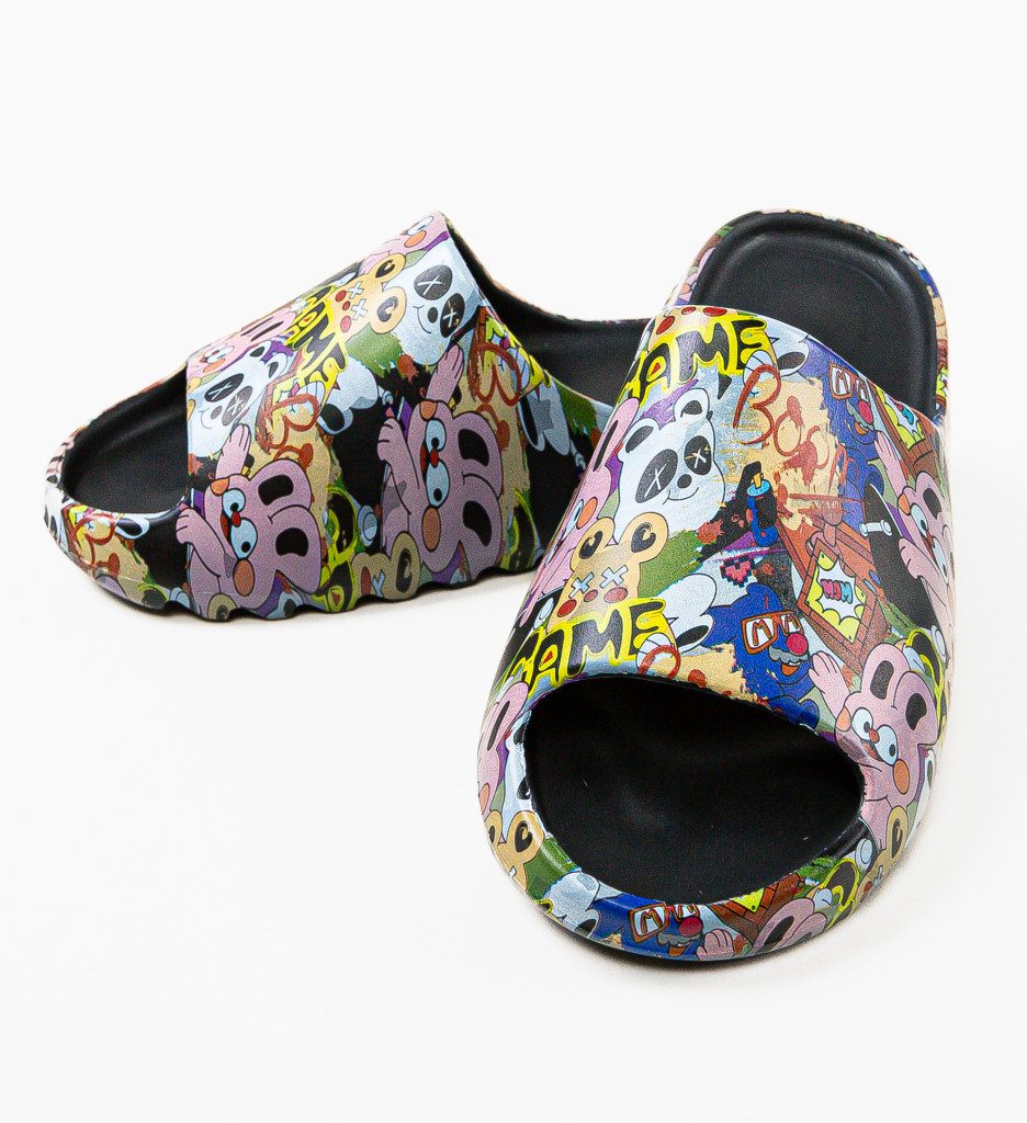 Papuci Confort Dama Smail Multi 2 - imagine 6