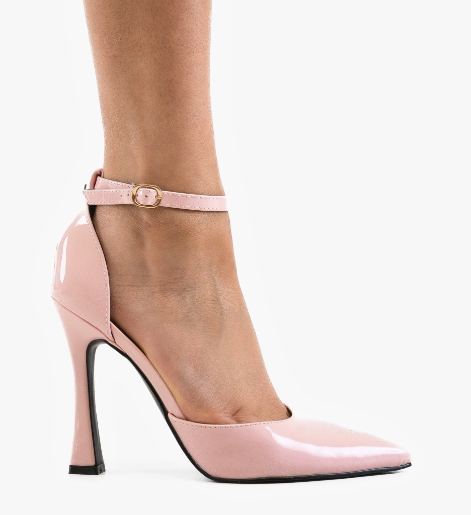 Pantofi Stiletto Dama Faxery Roz Eleganți - imagine 4