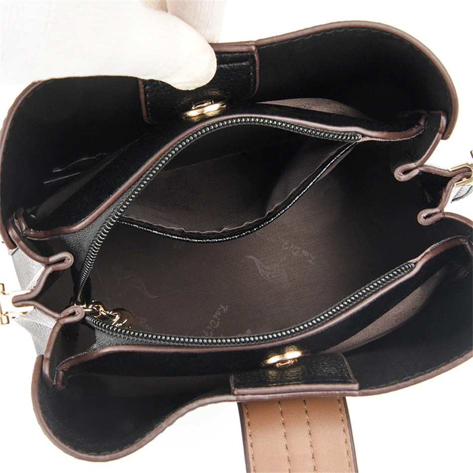 Geanta dama Bibiana GT1881 negru Pfy, 3 compartimente - imagine 5