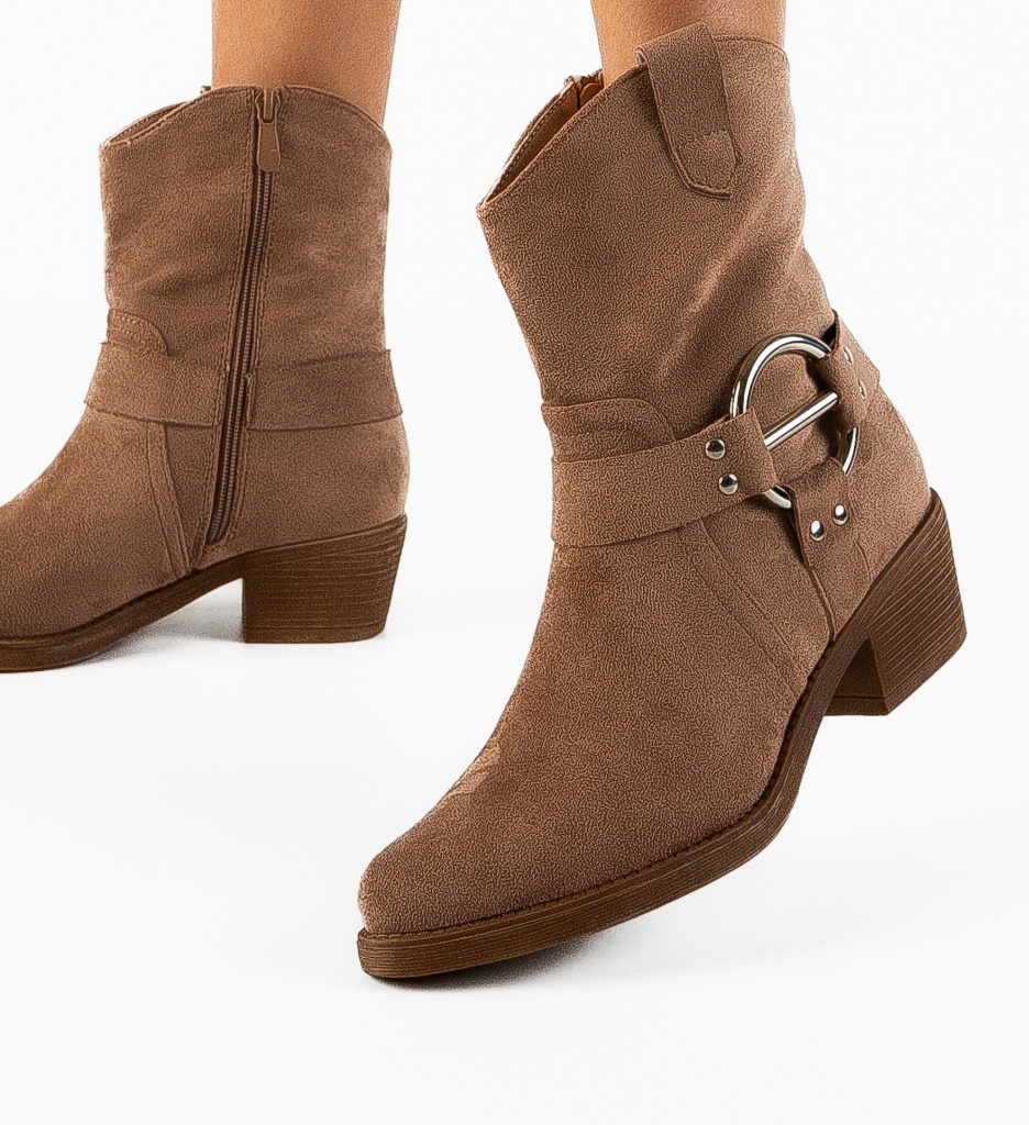 Botine Dama Szymo Khaki | Confortabile - imagine 4