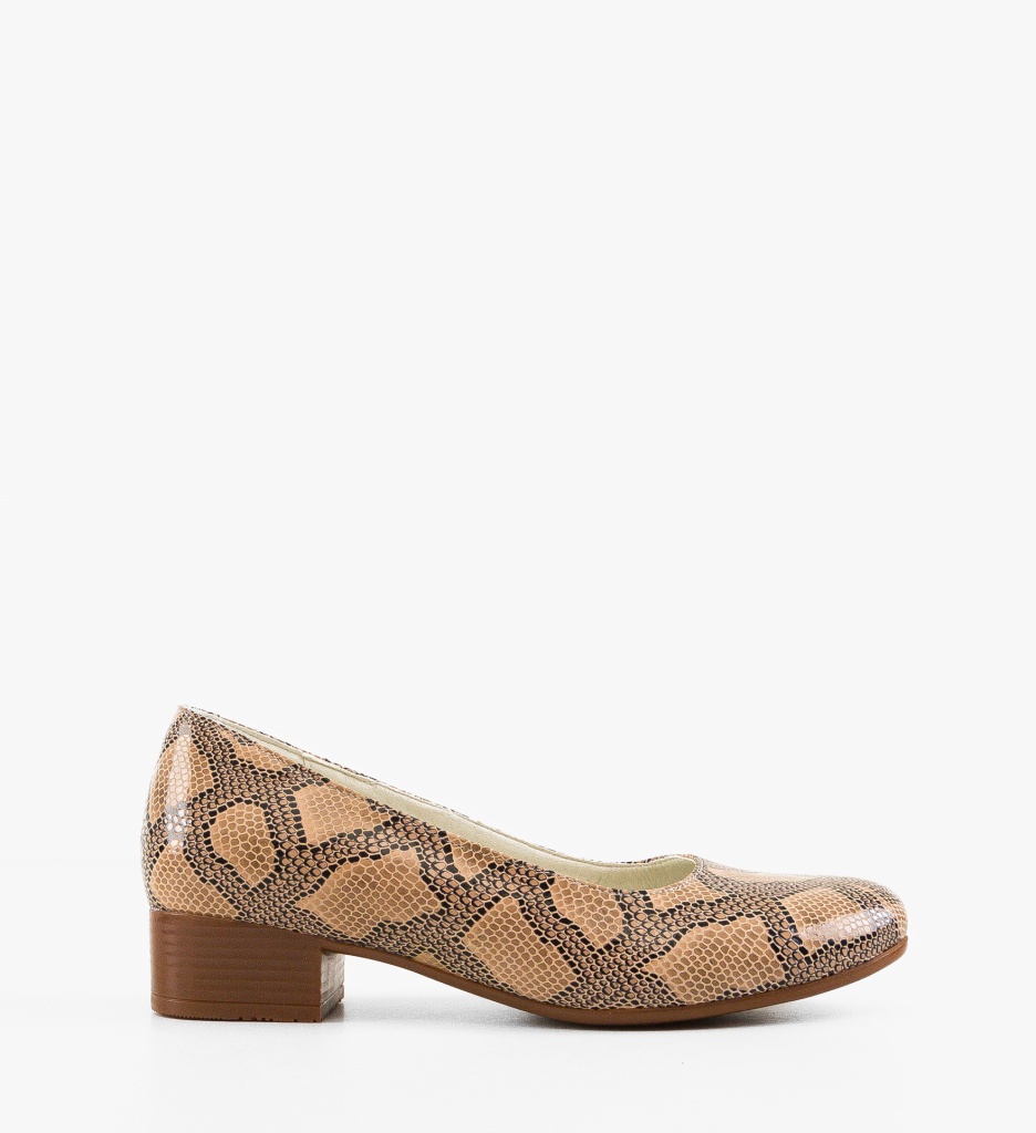 Pantofi dama Vegge Print cu toc elegant - imagine 8