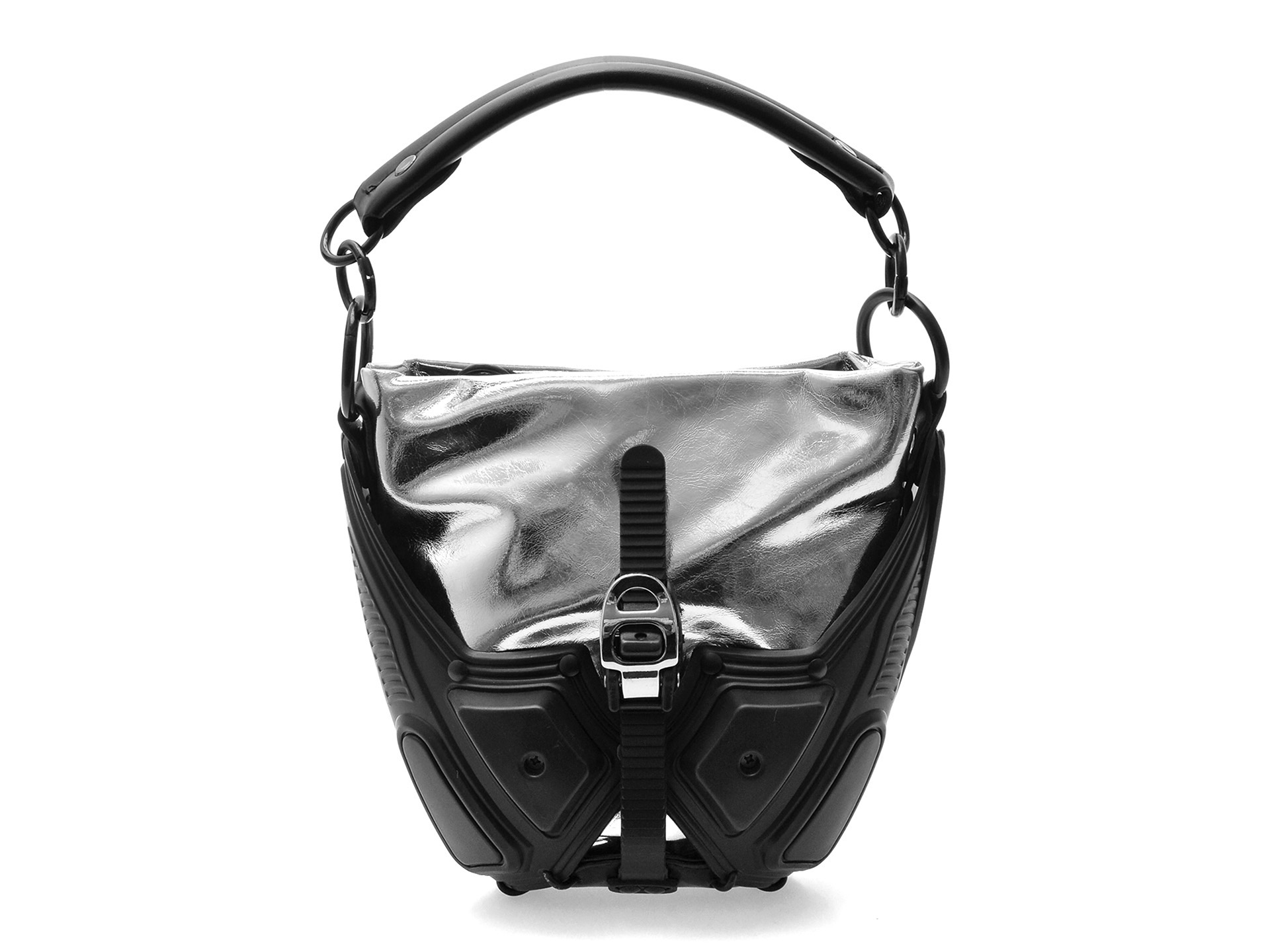 Geanta Gryxx Argintie Piele Ecologica - Eleganta