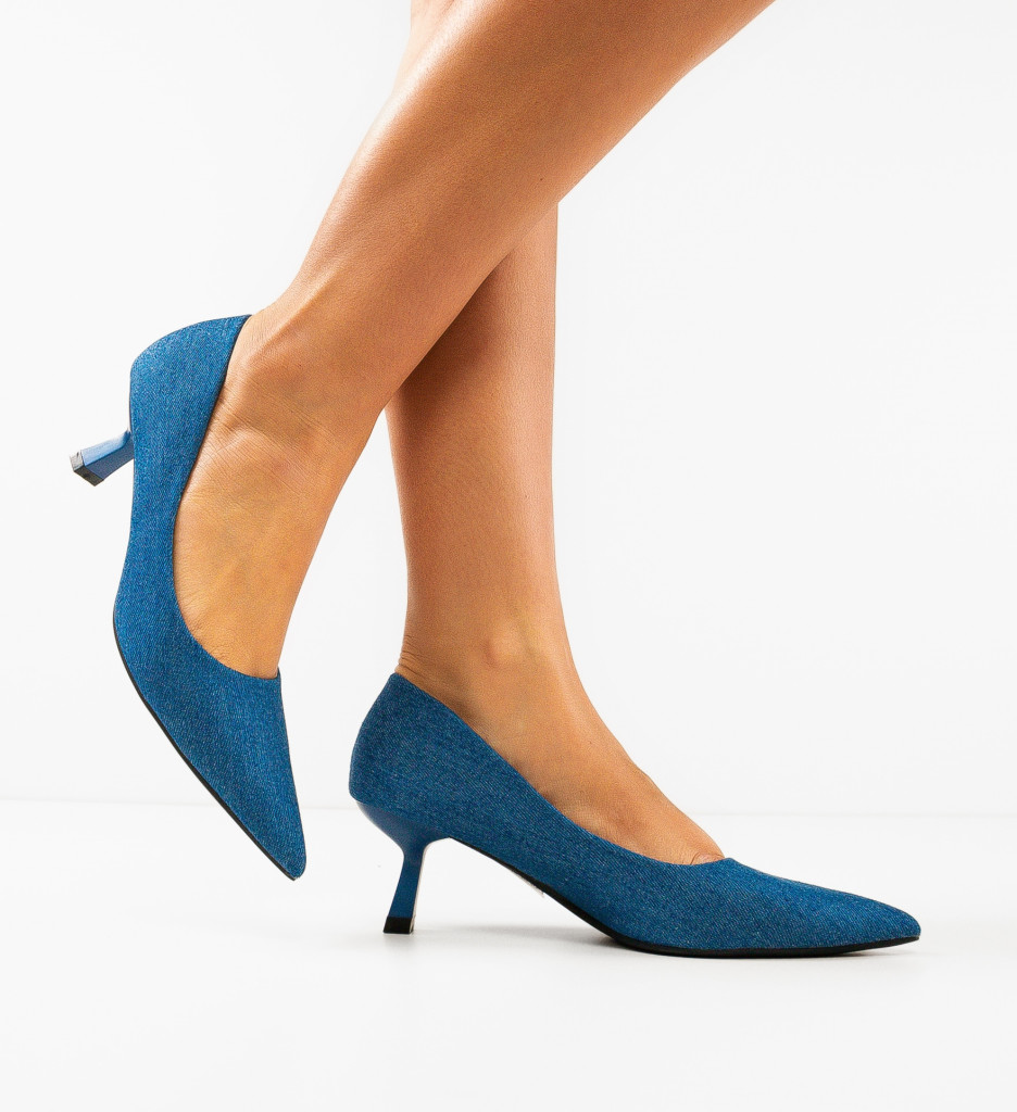 Pantofi dama Barro Albastri Depurtat | Eleganță - imagine 2