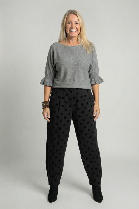 Pantaloni lejeri Shopika cu imprimeu buline