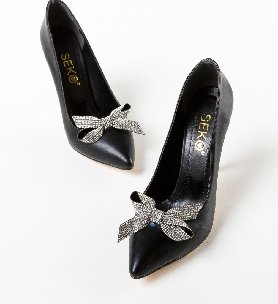 Pantofi cu Toc Fanse Negri | Eleganță Asigurată - imagine 6