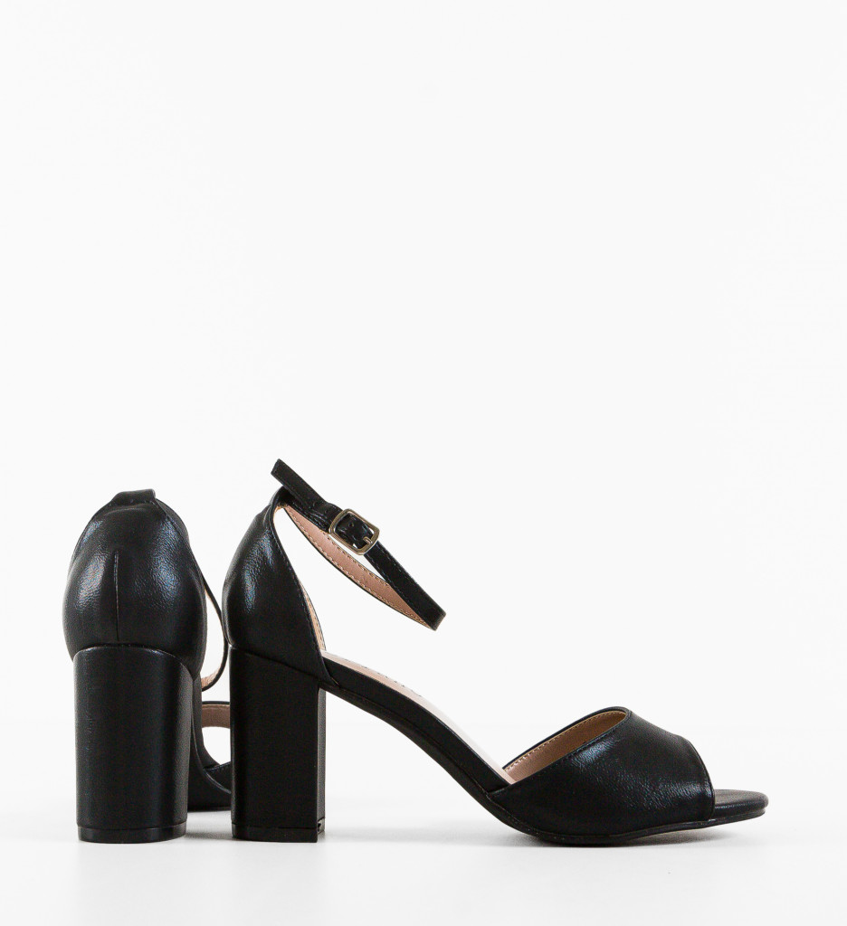 Sandale cu toc Magali Negre - Eleganță și Stil - imagine 5