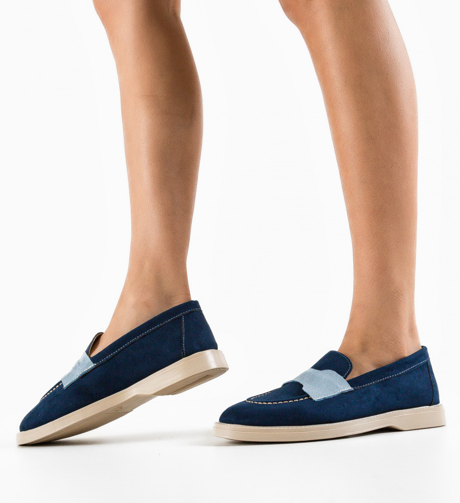 Pantofi Andrey Albastri | Confort Casual - imagine 2