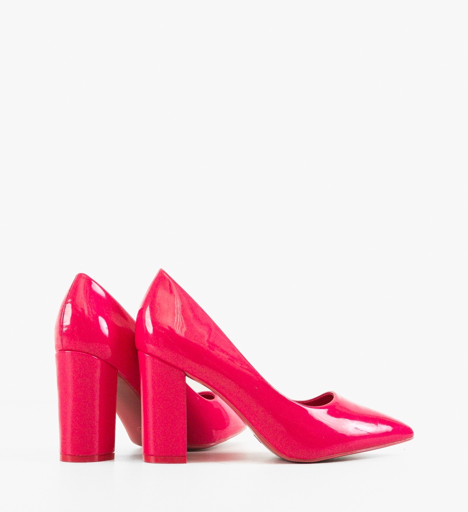 Pantofi Toc Mendoza Fuchsia Eleganți - imagine 3