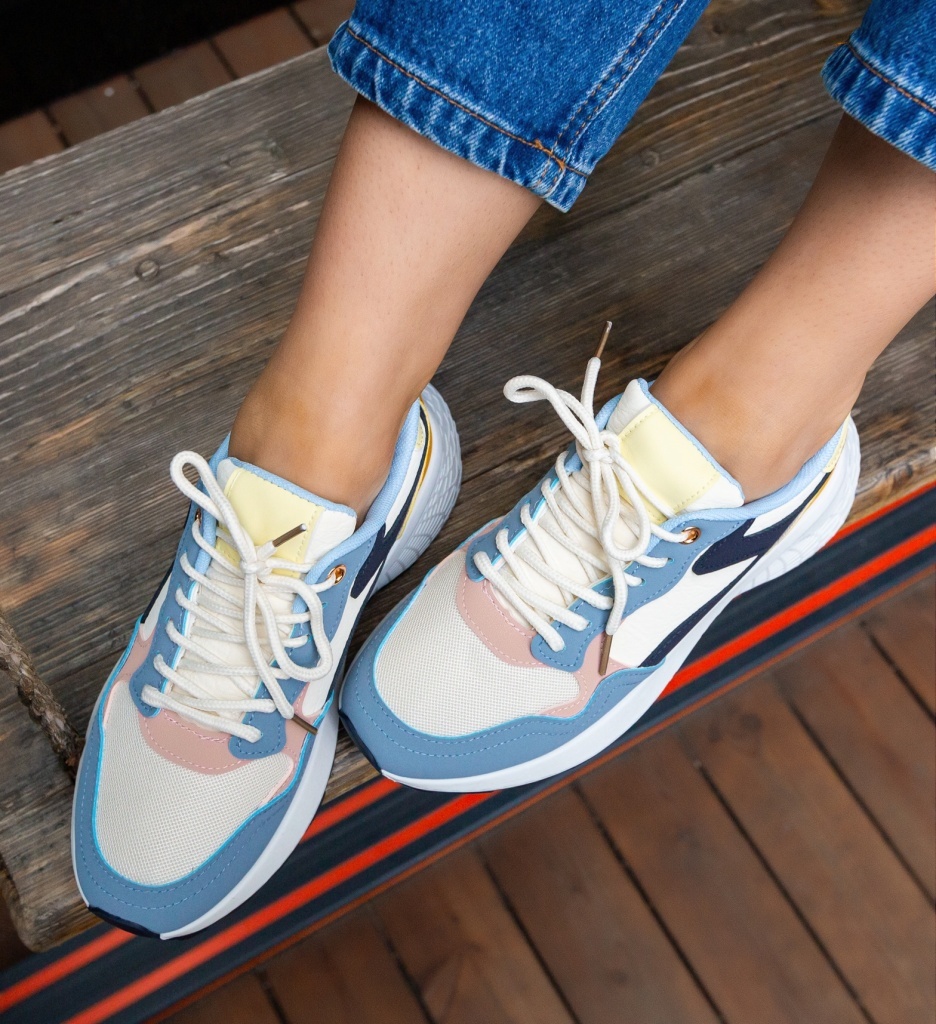 Sneakers Dama Alina Albastri - Confort Sport - imagine 5