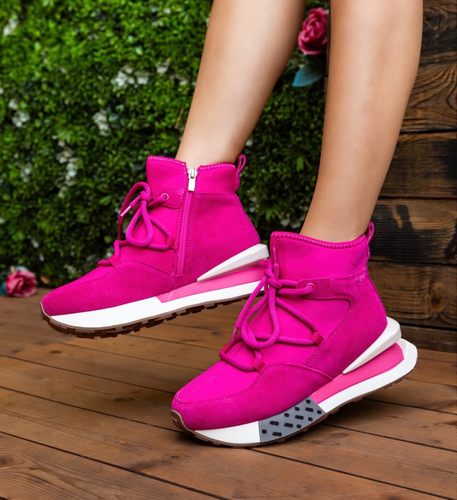Sneakers Dama Klawan Fuchsia | Stil și Confort - imagine 3