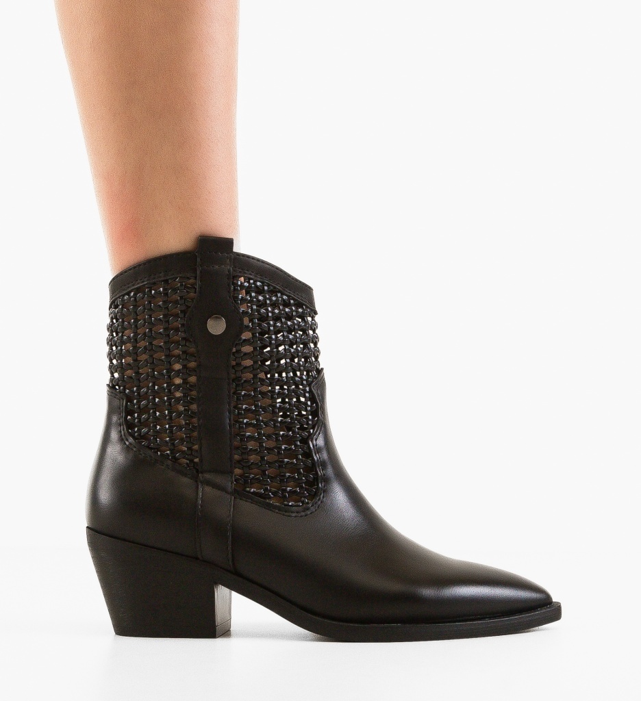 Botine Dama Fran Negre | Stil Urban Elegant - imagine 5