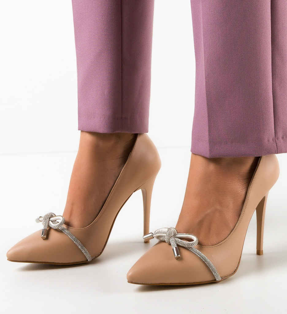 Pantofi cu Toc Kroba Nude - Eleganță și Confort - imagine 4