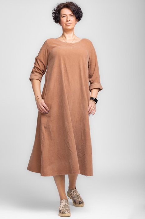 Rochie Catifea Răcită Shopika | Eleganță A-Line