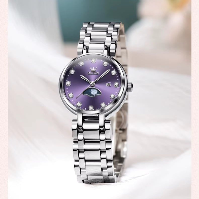 Olevs CS1950 - Ceas Elegant Dama cu Cadran Mov - imagine 4