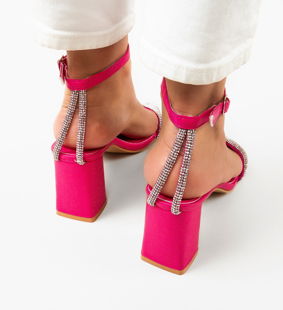Sandale cu Toc Fuchsia Aqsa | Eleganță Remarcabilă - imagine 4