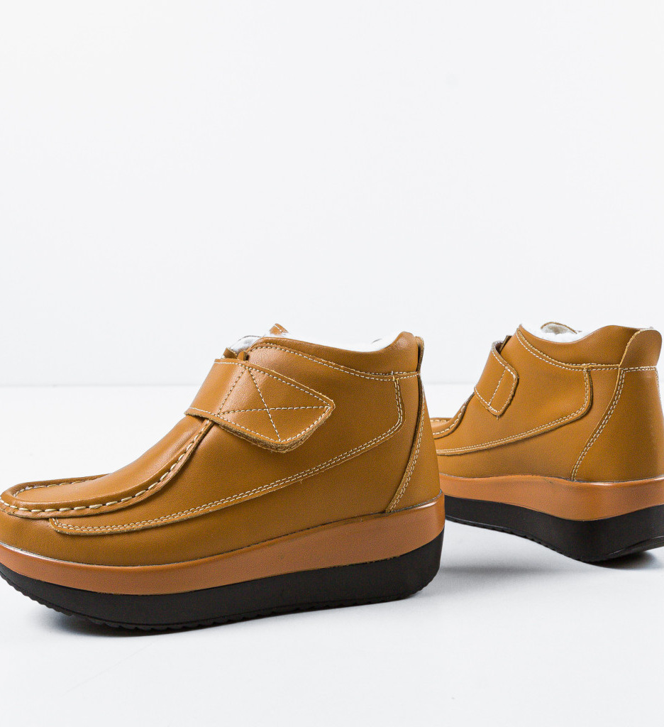 Pantofi Casual Jistry Camel | Confort & Stil - imagine 7