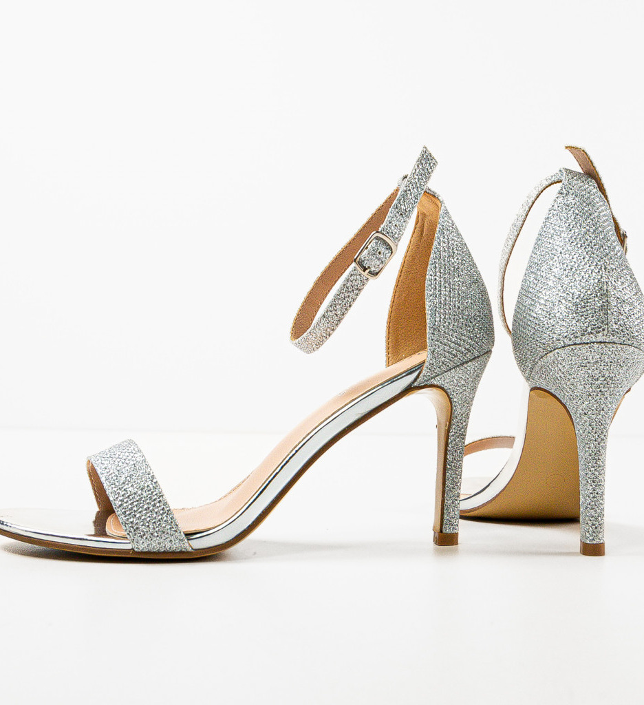 Sandale Smant Argintii | Stil Elegant - imagine 6