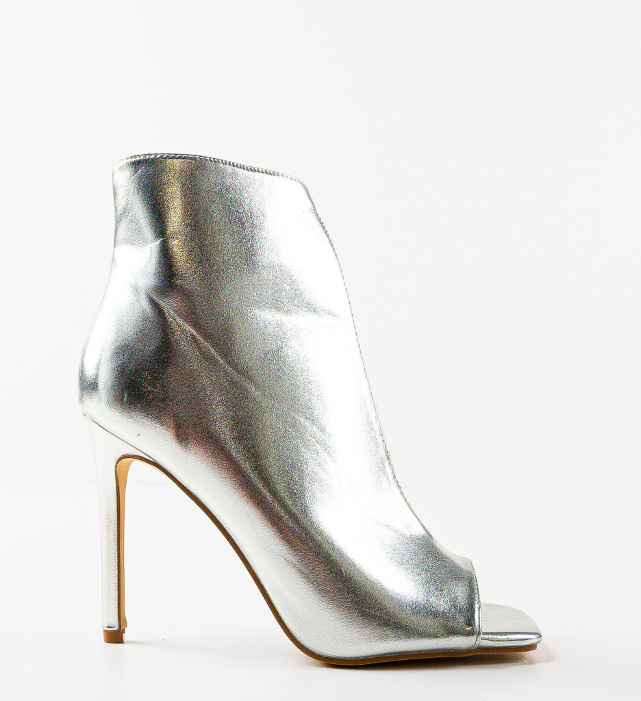 Botine Abigail Argintii - Eleganță și Stil - imagine 3