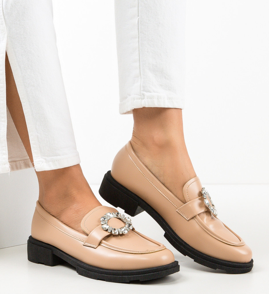 Pantofi Casual Dama Iezabel Bej - Confort & Stil - imagine 2