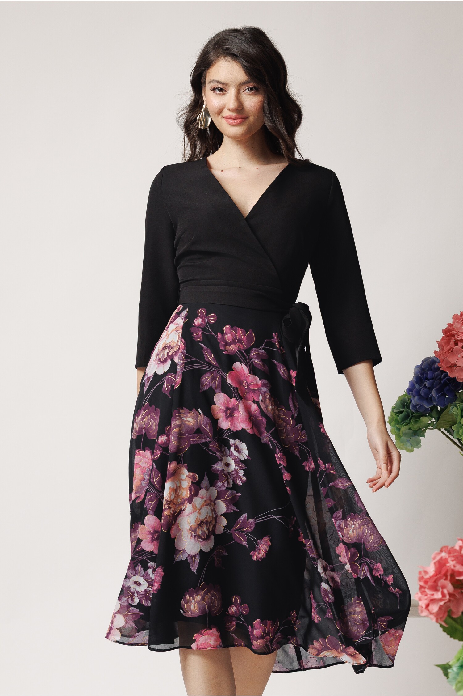 Rochie Office Elegantă Neagră DY Fashion