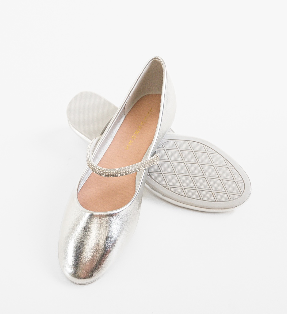 Balerini Dama Keelan Argintii - Eleganță Casual - imagine 5