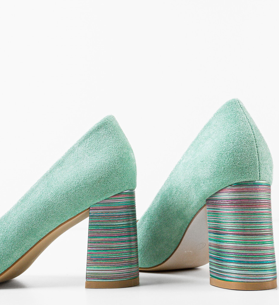 Pantofi cu Toc Ferne Turcoaz - Eleganță și Stil - imagine 6