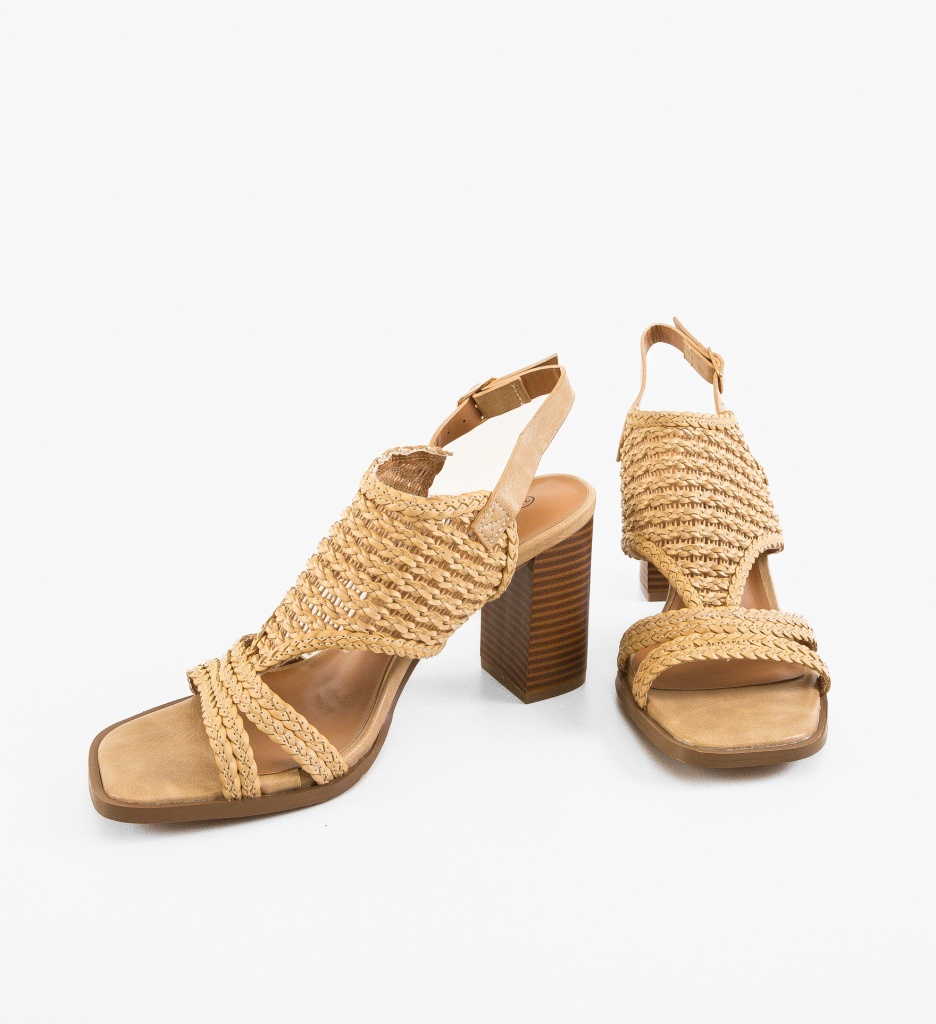 Sandale cu toc Zak Bej - Eleganță și confort - imagine 5