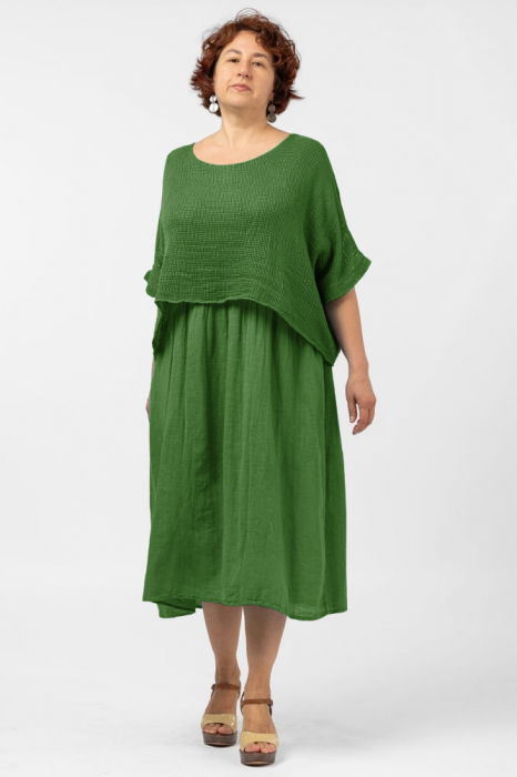Rochie Suprapusă Verde Oliv Shopika | Eleganță & Stil