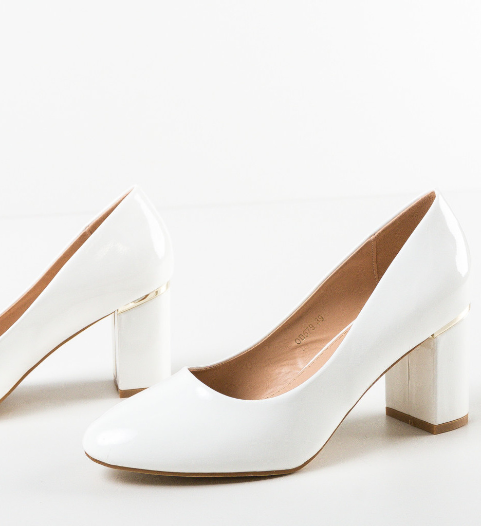 Pantofi dama Roach Albi cu toc elegant - imagine 6