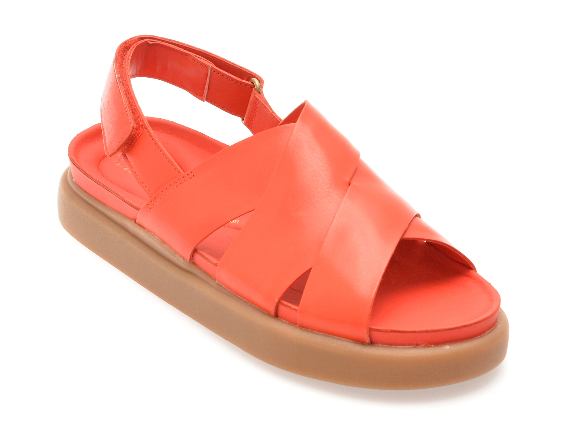 Sandale Clarks Rosii din Piele Naturala