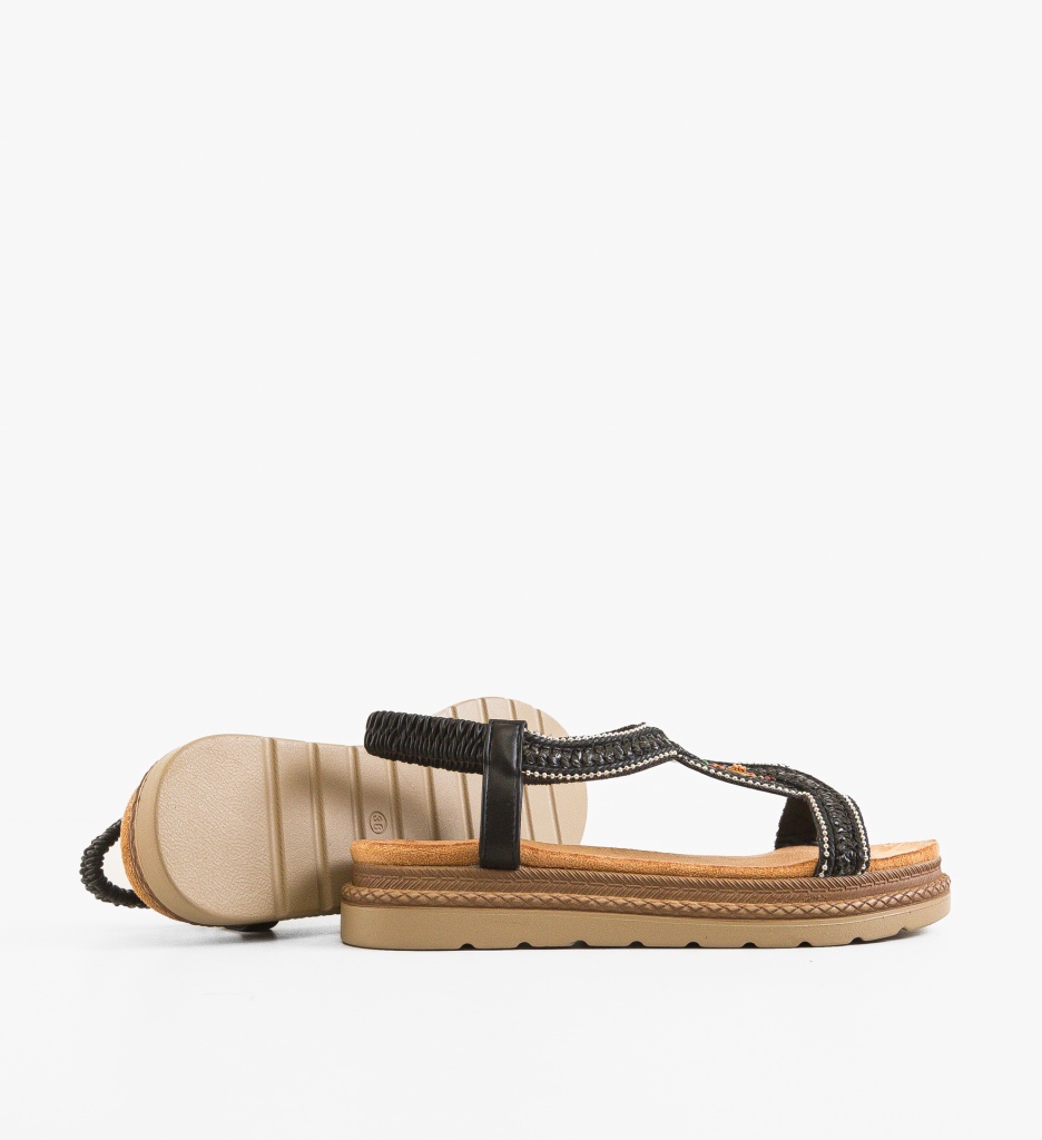 Sandale Dama Ruletta Negre | Eleganță și Confort - imagine 3