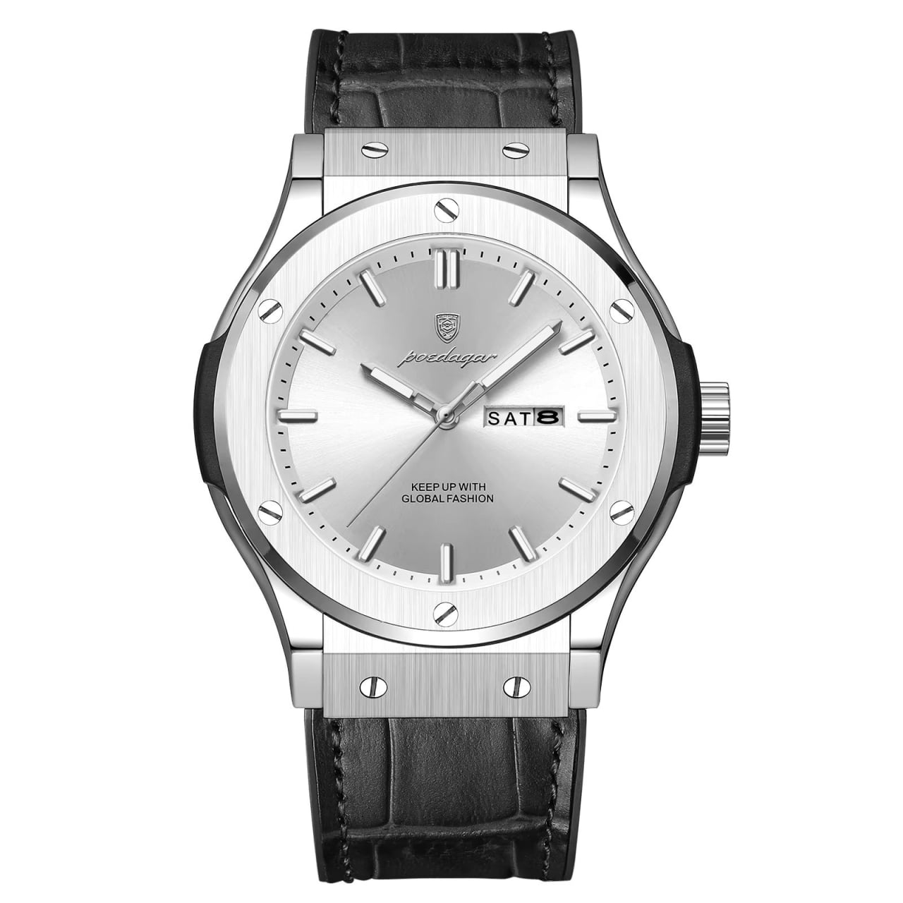Poedagar CS1808 - Ceas Barbatesc Elegant din Piele