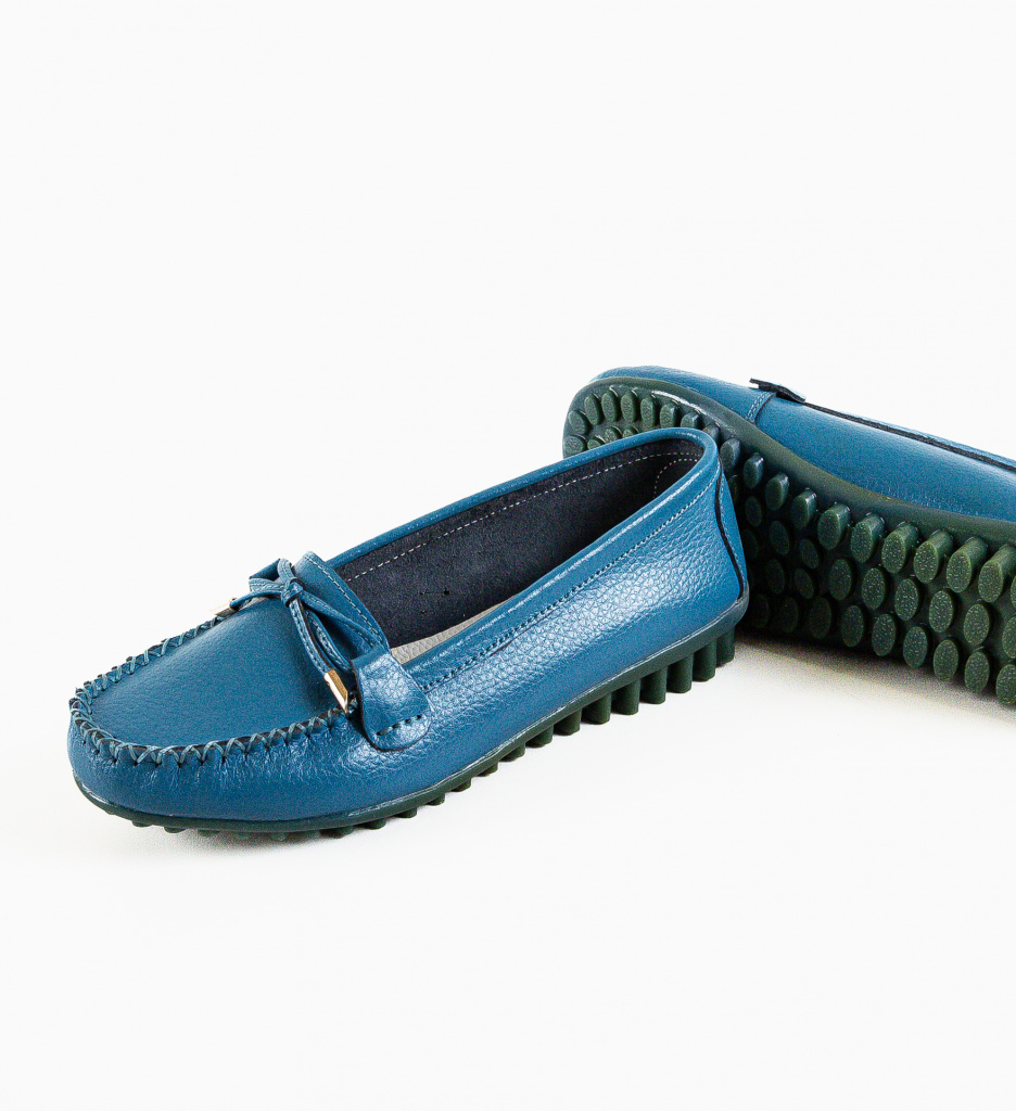 Pantofi Casual Zanetti Albastri - Confort Stil - imagine 6